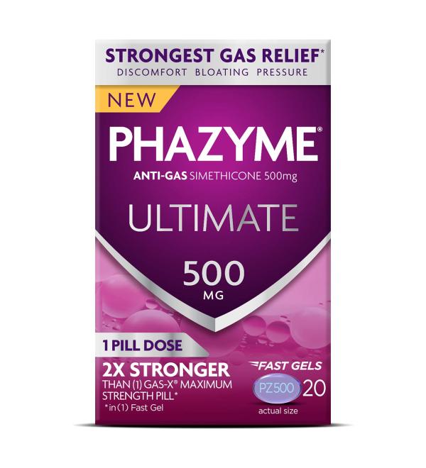 Phazyme Ultimate Gas Relief 500mg 20 Count - Buy Online on GoSupps.com