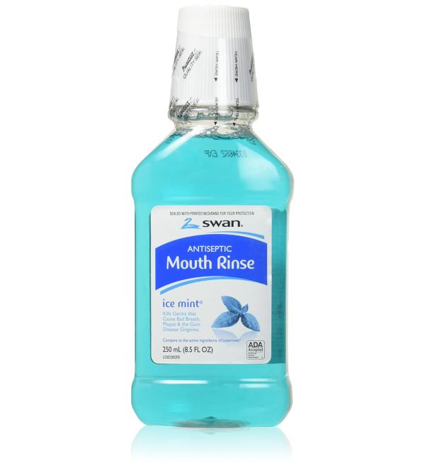 Swan Antiseptic Mouth Rinse - Refreshing Ice Mint Flavor | 8.5 Oz | International Shipping Available - Buy Online on GoSupps.com