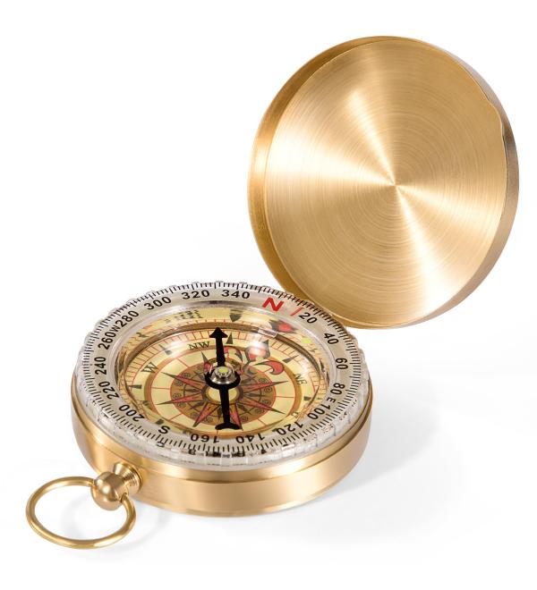 AYMQC Portable Compass Gold Outdoor Navigation - Buy Online on GoSupps.com