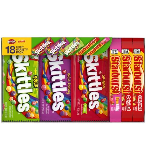Skittles & Starburst Full Size Mix 18Ct - Buy Online on GoSupps.com