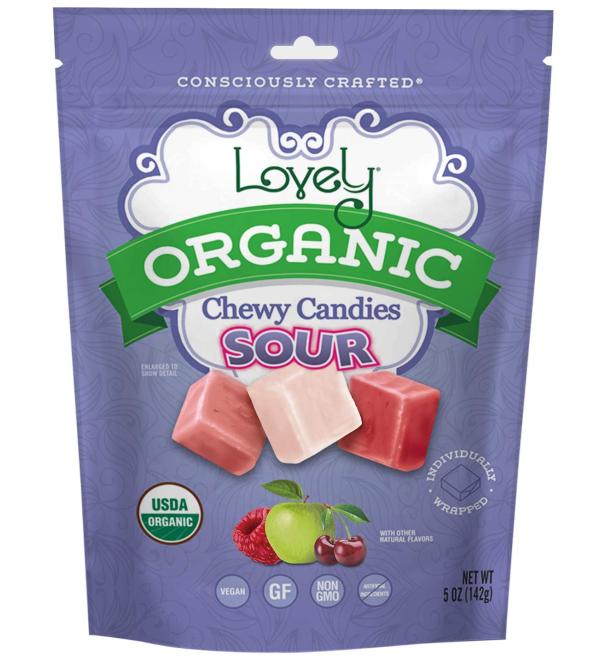 Lovely Candy Organic Chewy Candies Sour - Buy Online on GoSupps.com