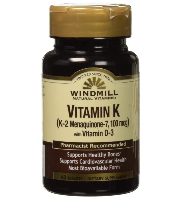 Windmill Vitamin K2 MK7 D3 60 Tablets - Buy Online on GoSupps.com