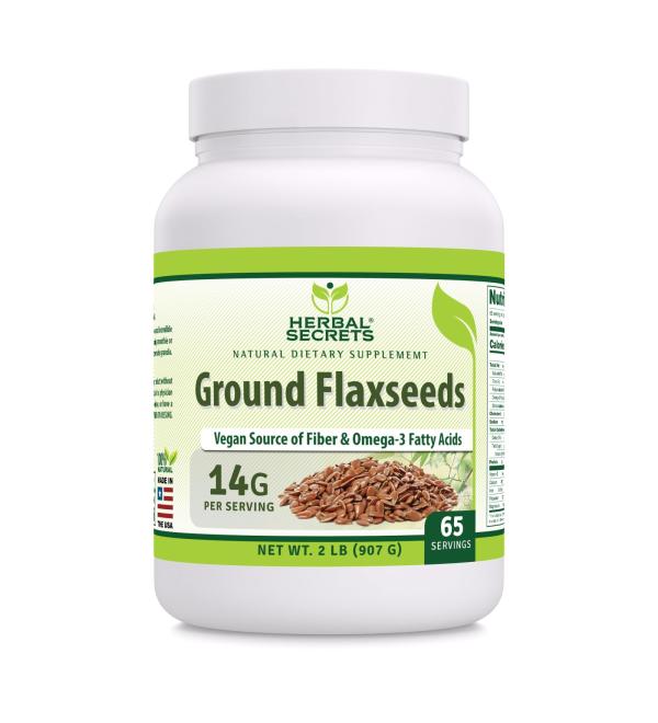 Herbal Secrets Ground Flaxseeds 2 Lbs Powder - Buy Online on GoSupps.com