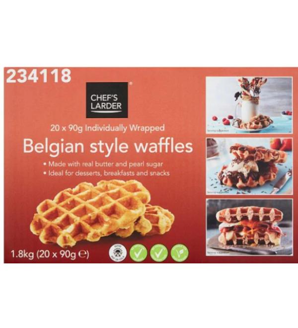 Chef's Larder Belgian Style Waffles 90g - Buy Online on GoSupps.com