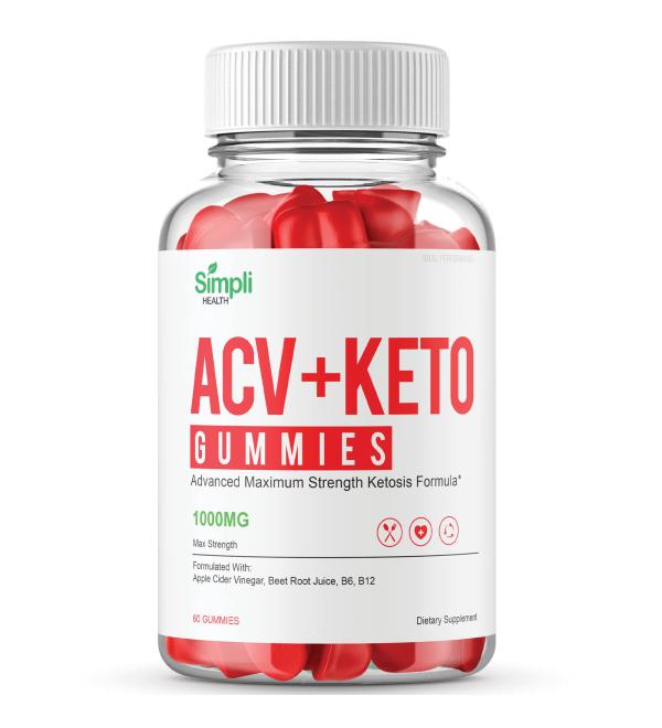 Simpli ACV Ketos Gummies Simpli Health ACV+Keto Gummies (60 Gummies) 60 Count (Pack of 1)