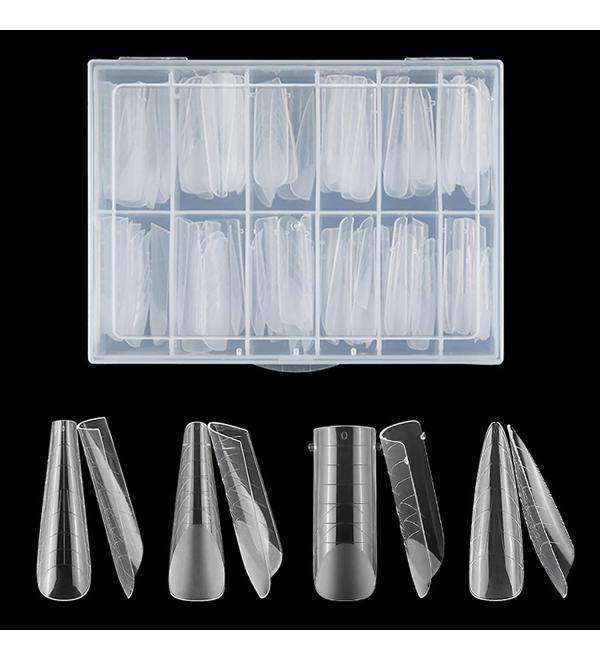 Nail Forms - 96PCS Clear Dual Nail Forms System for Acrylic & Gel Nail Extensions (4 Styles) - Buy Online on GoSupps.com