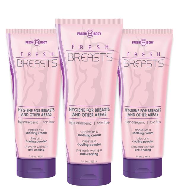 Fresh Body FB Fresh Breasts Anti-Chafing Lotion for Women 3.4oz (3 Pack) - Soothing Relief - Buy Online on GoSupps.com