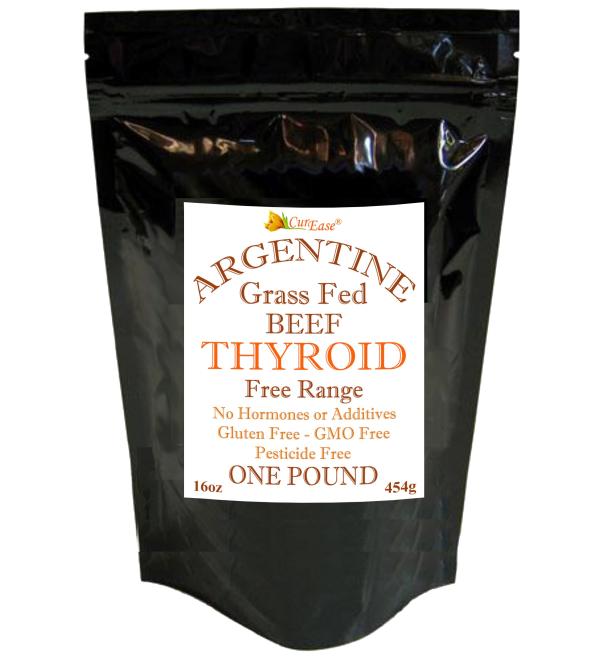 CurEase Beef Thyroid Powder - Argentine Grass Fed & Finished (16oz) Pound 1lb 908 Servings - Buy Online on GoSupps.com