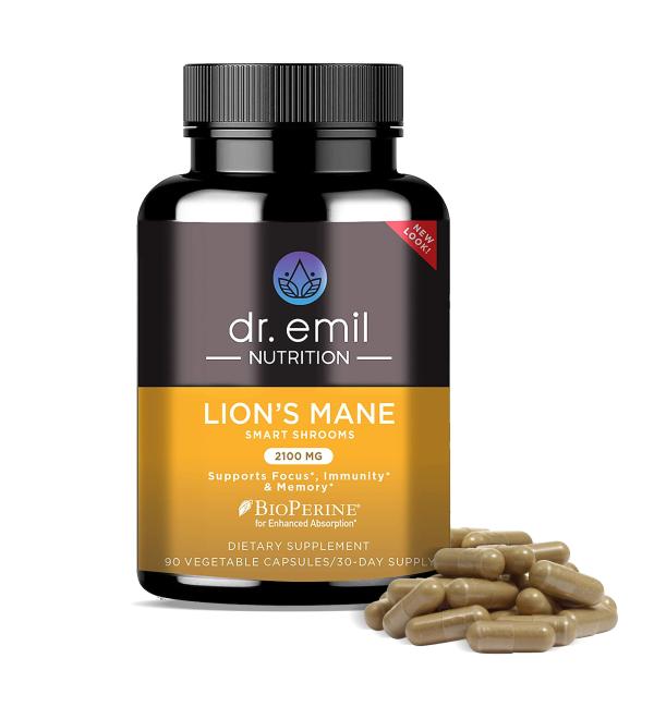 Dr. Emil Organic Lions Mane 90 Capsules - Buy Online on GoSupps.com