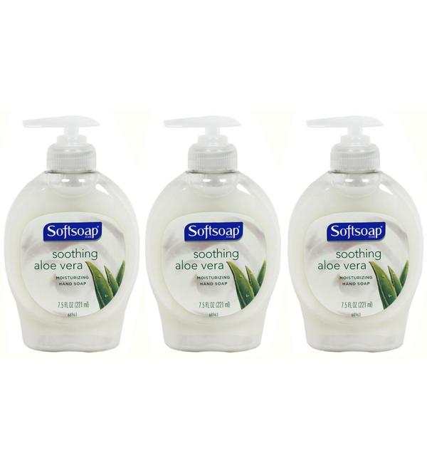 Softsoap Soothing Aloe Vera Moisturizing Hand Soap 7.5 Ounce (Pack of 3)