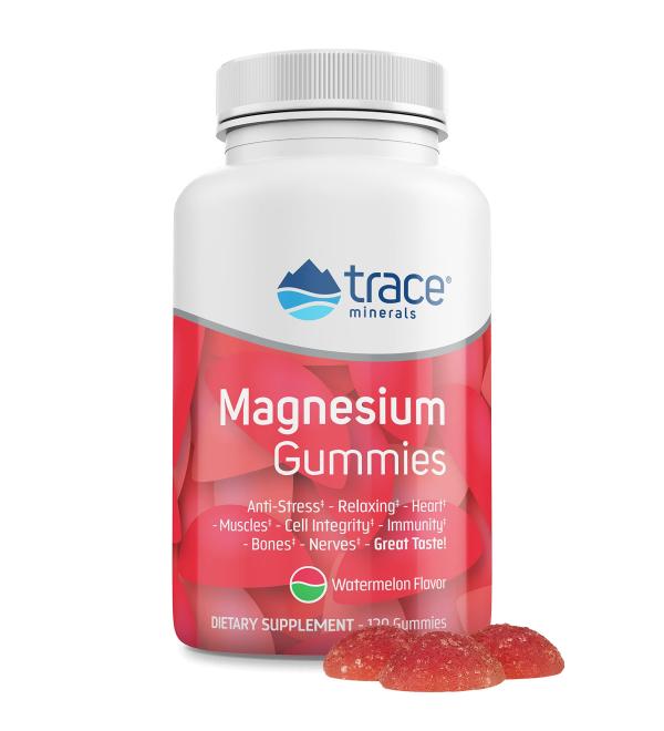 Trace Minerals Research Magnesium Gummies 120ct - Watermelon Flavor | Essential Mineral Support - Buy Online on GoSupps.com