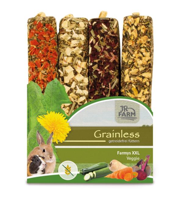 JR FARM Grainless Farmys XXL Veggie 4-Pack 480g - Healthy Treats for Small Animals | International Shipping Available - Buy Online on GoSupps.com