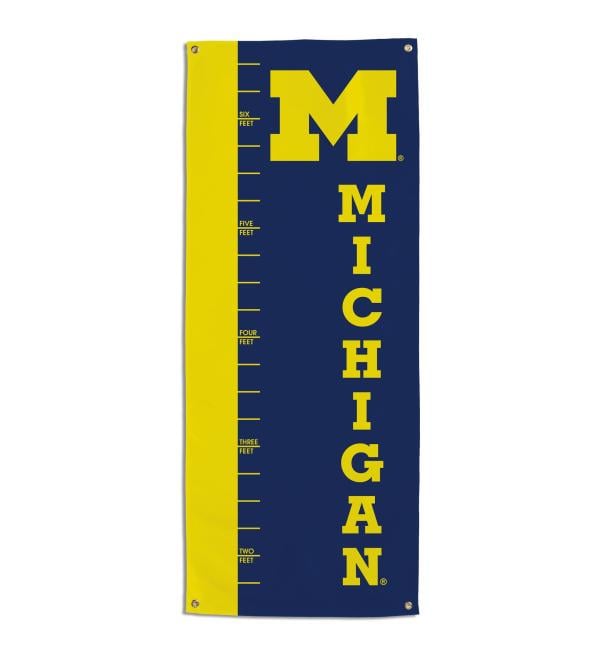 NCAA Michigan Wolverines Growth Chart Banner, Team Colors, one size