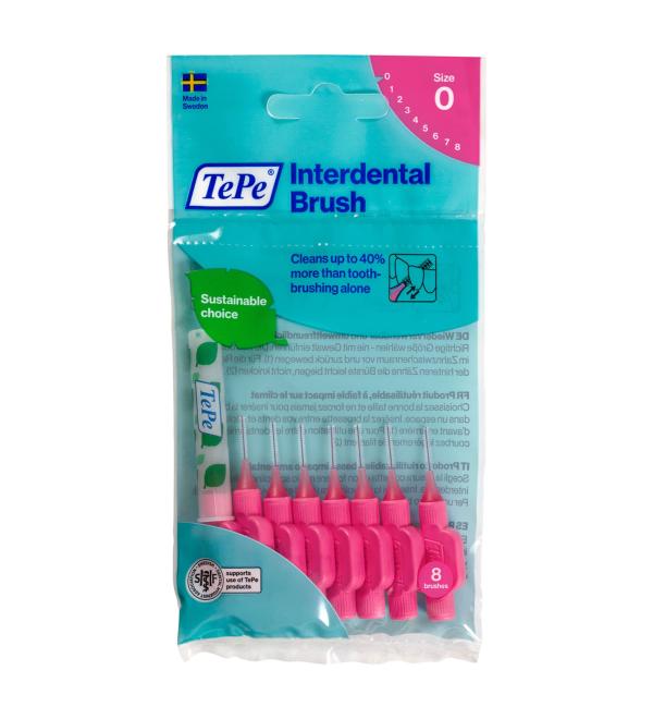 TePe Regular 0.40mm G2 Pink Brushes - 8 Count Pack - Orange Pink - Buy Online on GoSupps.com