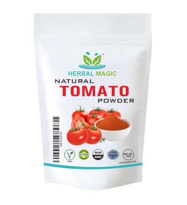 Herbal Magic's Natural Tomato Powder - Rich & Vibrant Smoothies Shakes Juices Baking - Free from Artifical Flavour & Preservatives - 100g