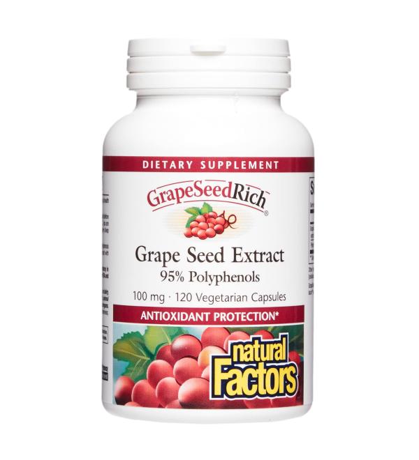 Natural Factors Grape Seed 100mg 120ct - Buy Online on GoSupps.com
