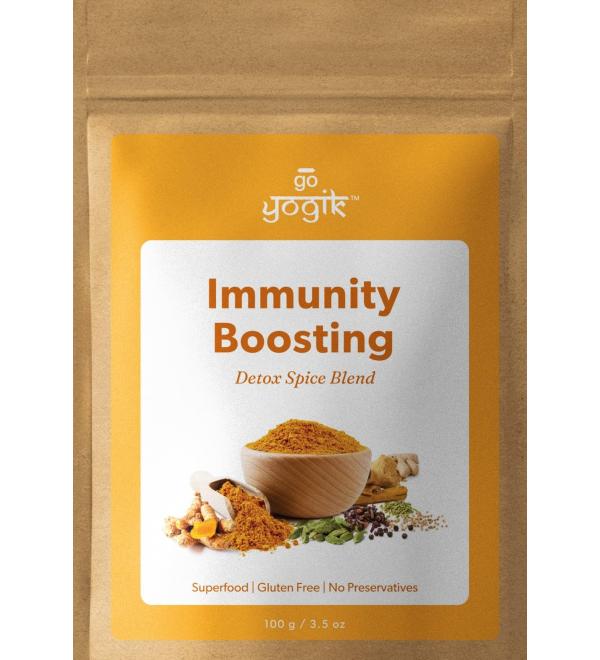 Go-Yogik Turmeric Ginger Immunity Tea 100g - Buy Online on GoSupps.com