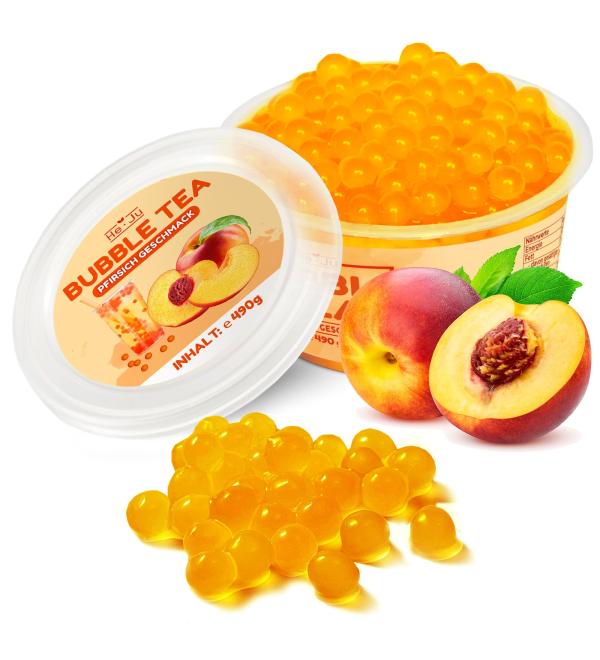 He-Ju Bubble Tea Pearls Peach 490g - Buy Online on GoSupps.com