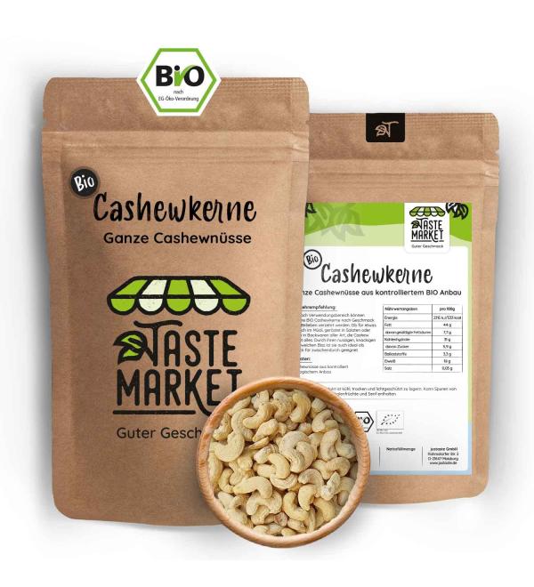 Taste Market Organic Cashew Nuts 2kg - Buy Online on GoSupps.com
