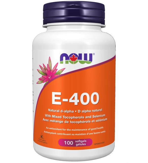 Now E-400 IU with Selenium 100gel - Buy Online on GoSupps.com