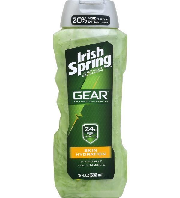 Irish Spring  Gear Body Wash Ounce  Hydrating  18 Fl Oz Hydrating 18 Ounce