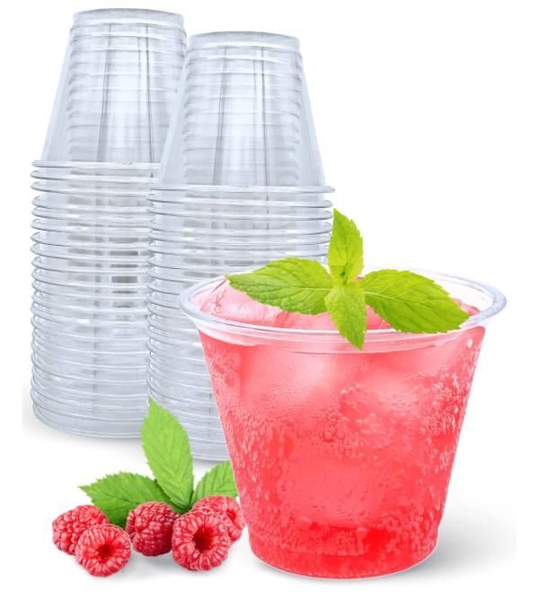 Aatriet 9 oz Clear Plastic Cups 50 Pack - Buy Online on GoSupps.com