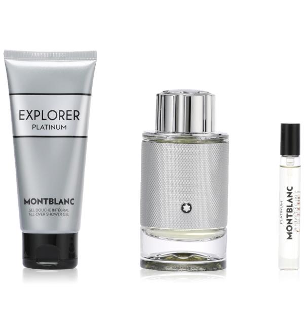 Mont Blanc Explorer Platinum 3 Pc Gift Set - Buy Online on GoSupps.com