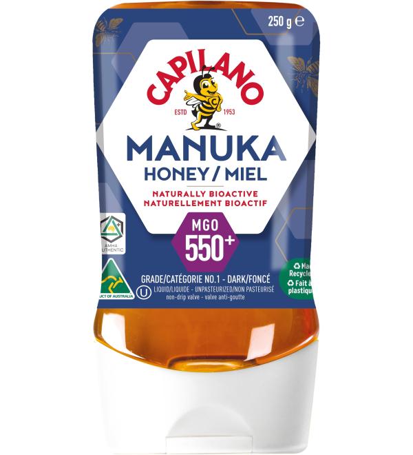 Capilano Active Manuka Honey 100% Pure Australian Premium Manuka Honey MGO550+ 250g - Buy Online on GoSupps.com