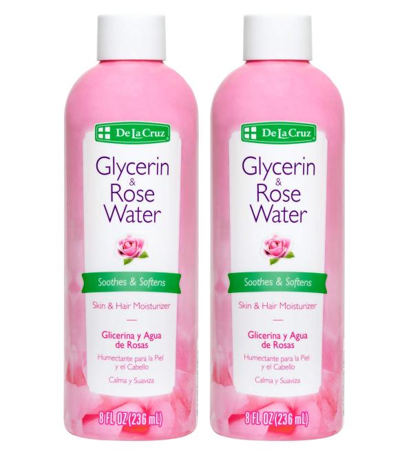 De La Cruz Glycerin & Rose Water Skin Moisturizer | 8 fl oz for Hydrated Skin - Buy Online on GoSupps.com
