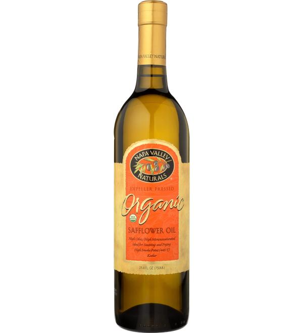 Napa Valley Naturals Organic Safflower Oil 25.4oz - Cold Pressed, Non-GMO - Buy Online on GoSupps.com