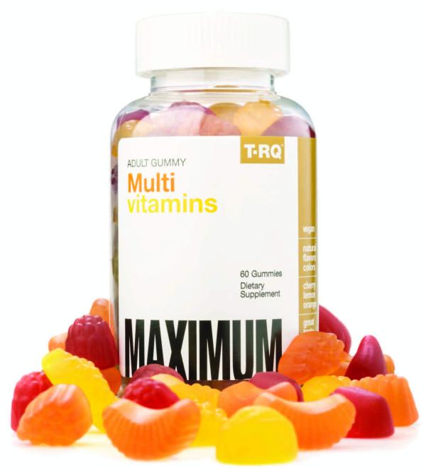 Buy T-RQ Adult Gummy Multi Vitamins - Cherry, Lemon & Orange (60 Gummies) - Buy Online on GoSupps.com