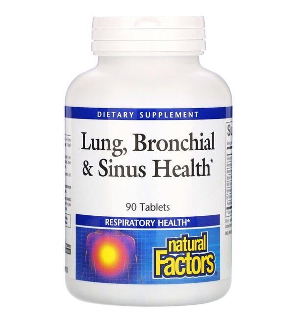 Natural Factors Lung Bronchial & Sinus Health 90 Tablets