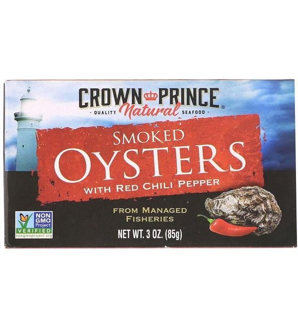 Crown Prince Natural Smoked Oysters with Red Chili Pepper 3 oz (85 g)