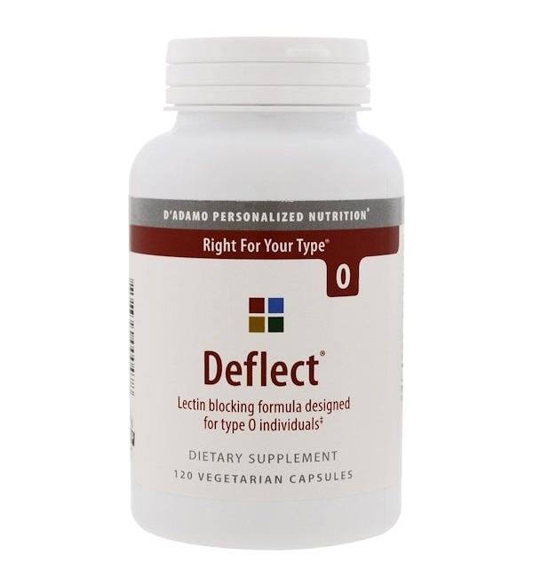 D'adamo Deflect Lectin Blocking Formula The Blood Type Diet 0 120 Vegetarian Capsules