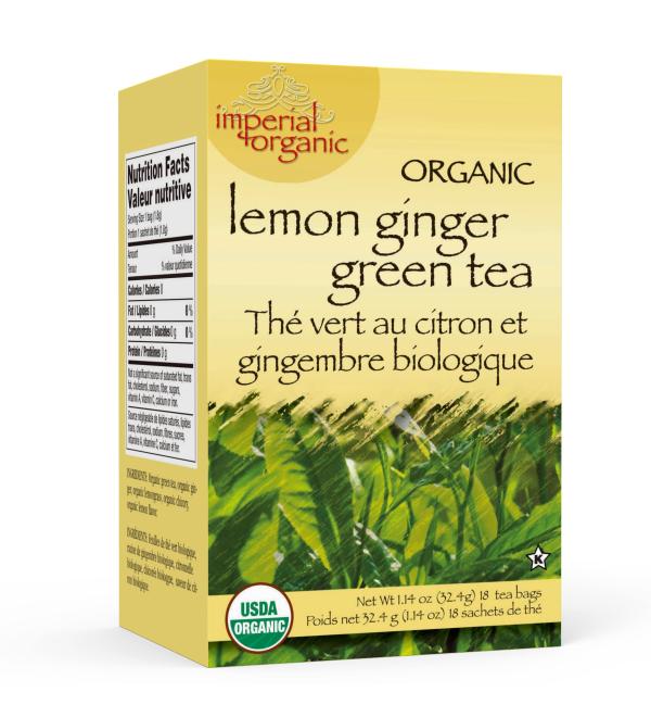 Organic Lemon Ginger Green Tea by imperial organic 18-pack - Buy Online on GoSupps.com