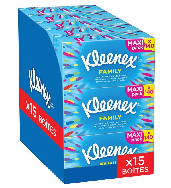 Kleenex Family Paper Tissues 15 Boxes - Buy Online on GoSupps.com