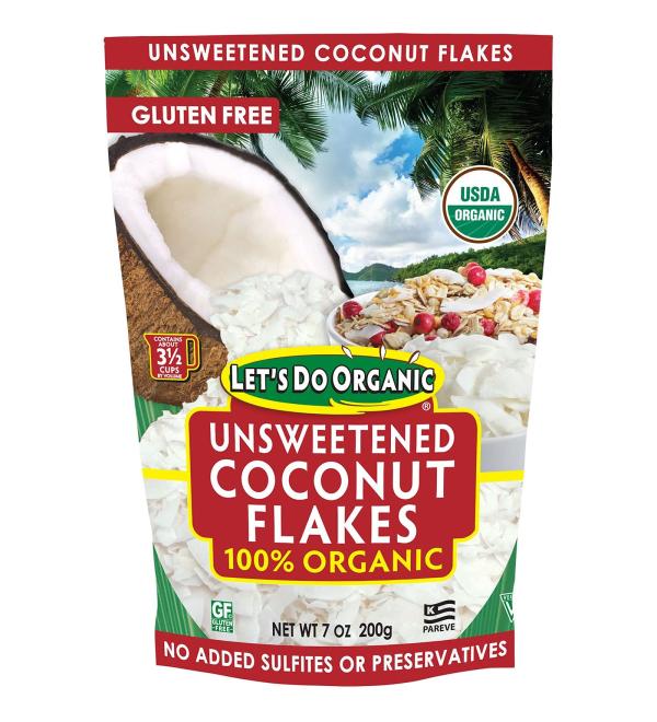 Lets Do Organics: Organic Coconut Flakes, 7 oz (3 pack) Shredded 7 Ounce (Pack of 3)