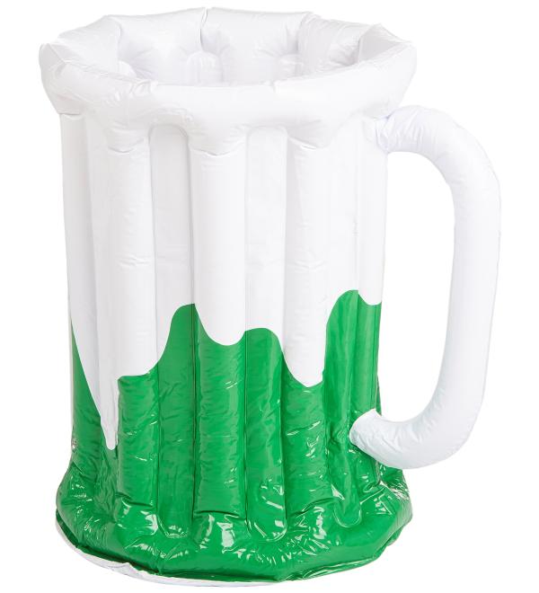 Beistle 30017 Inflatable Beer Mug Cooler Plastic Green/White