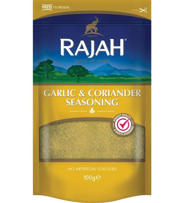 Rajah Garlic & Coriander Seasoning 100g - Premium Quality Spice Blend - Buy Online on GoSupps.com