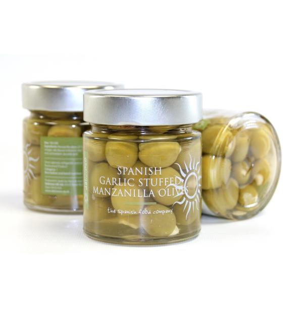 2 x 260g Manzanilla Olives stuffed with Garlic