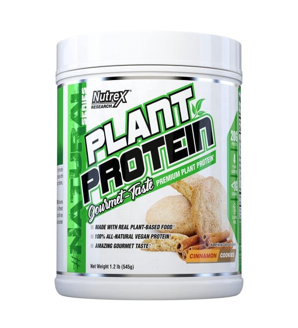 Nutrex Natural Series Plant Protein - Cinnamon Cookies 1.2 lb (545g) - Vegan & Delicious - Buy Online on GoSupps.com
