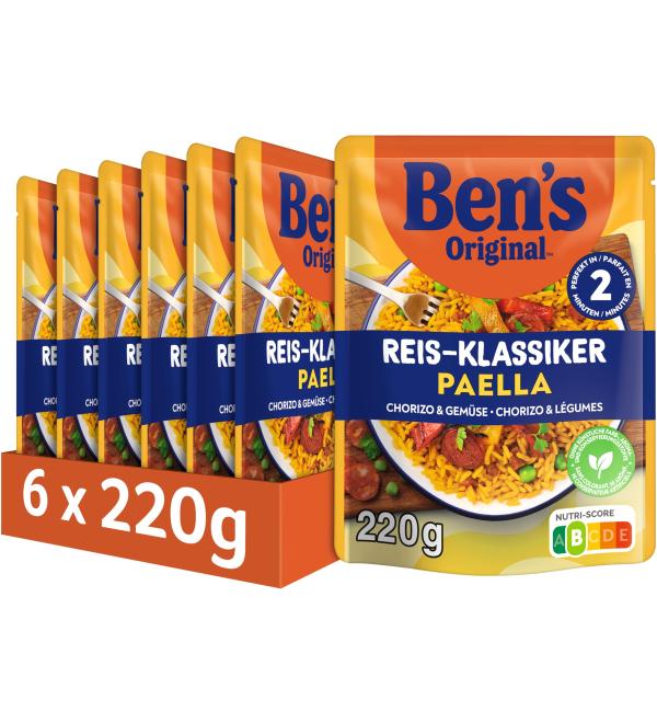 Ben's Original Express Paella Chorizo 6x220g - Buy Online on GoSupps.com
