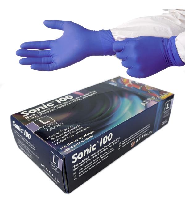 Sonic 100 Nitrile Gloves Powder Free Large - Buy Online on GoSupps.com