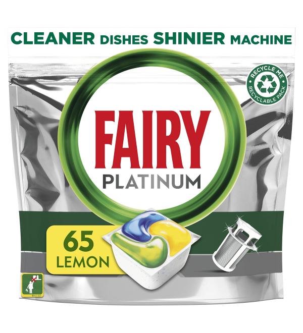 Fairy Platinum Dishwasher Tablets Lemon 65 - Buy Online on GoSupps.com