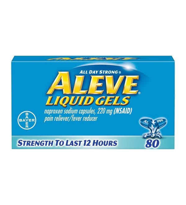 Aleve Liquid Gels 80: Fast-Acting Pain Relief Formula - Buy Online on GoSupps.com
