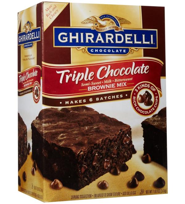 Ghirardelli Triple Chocolate Brownie Mix, Semi-Sweet, Milk, Bittersweet, 120 Ounce