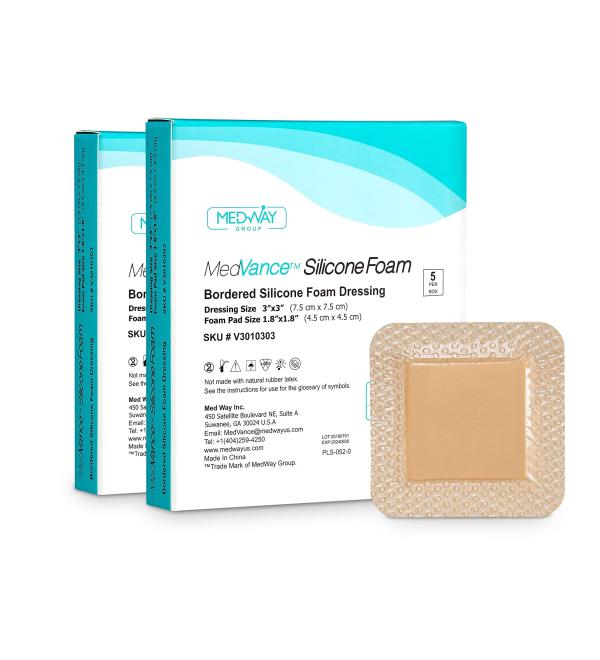MedVance Silicone Foam Dressing 3"x3" Box 10 - Buy Online on GoSupps.com