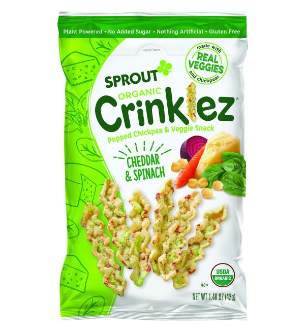 Sprout Organic Crinklez Cheddar Spinach 1.48oz - Buy Online on GoSupps.com