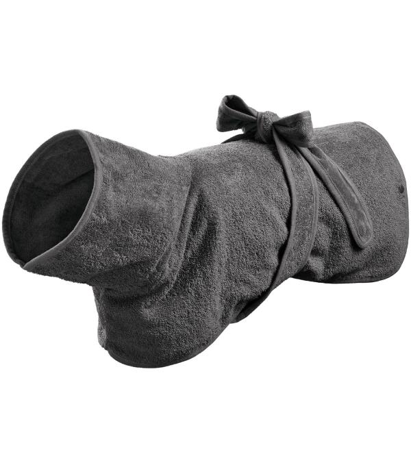 HUNTER Dog Bathrobe Riga - Size 70 Grey | Premium Pet Grooming & Comfort - Buy Online on GoSupps.com