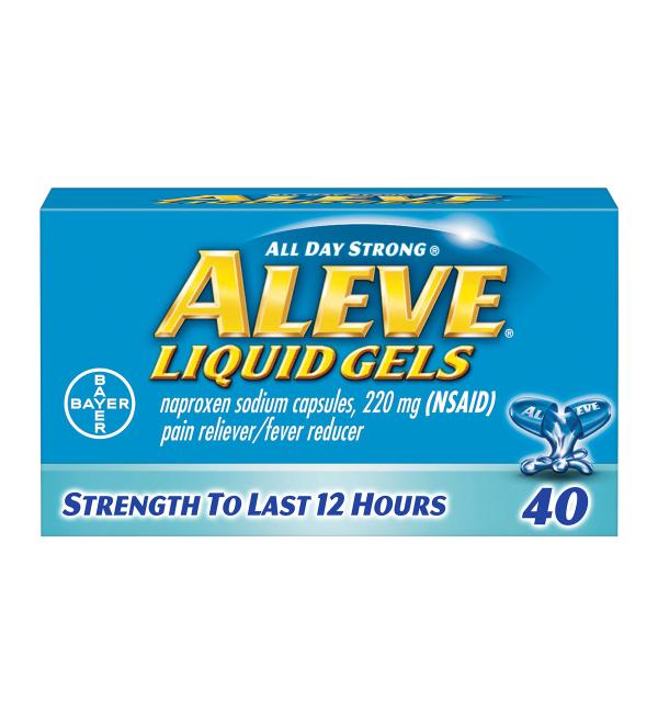 Aleve Liquid Gels 220mg NSAID Pain Reliever/Fever Reducer - 40 Count - Buy Online on GoSupps.com